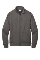 Long sleeve full-zip sweatshirt (without hoodie)